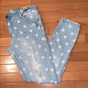 Polka Dot Skinny Jeans